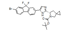 (S)-5 -叔丁氧羰基-6-(5 - (7 - 溴-9,9-二氟-9H-芴-2-基)-1H-咪唑-2-基)-5-氮杂螺[2.4]庚烷.jpg